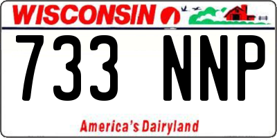 WI license plate 733NNP