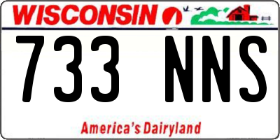 WI license plate 733NNS