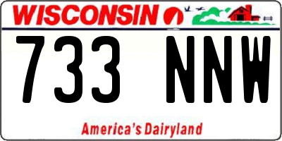 WI license plate 733NNW