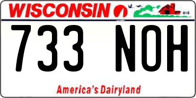 WI license plate 733NOH