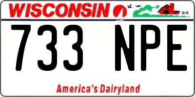 WI license plate 733NPE
