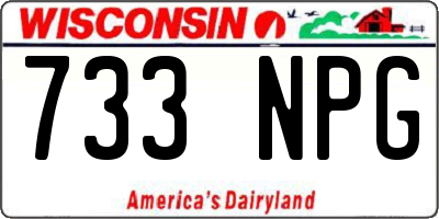 WI license plate 733NPG