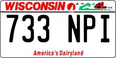 WI license plate 733NPI