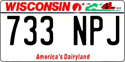 WI license plate 733NPJ