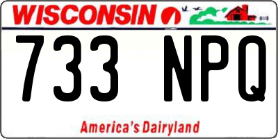 WI license plate 733NPQ
