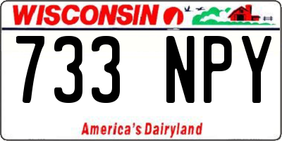 WI license plate 733NPY