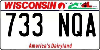 WI license plate 733NQA