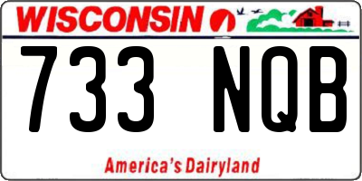 WI license plate 733NQB
