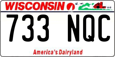 WI license plate 733NQC