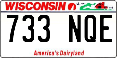 WI license plate 733NQE
