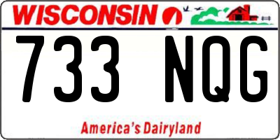 WI license plate 733NQG