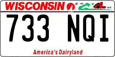 WI license plate 733NQI