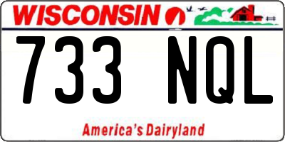 WI license plate 733NQL