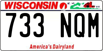 WI license plate 733NQM
