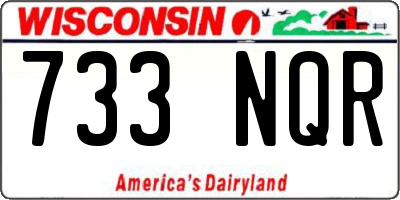 WI license plate 733NQR