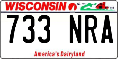 WI license plate 733NRA