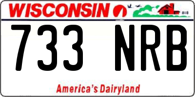 WI license plate 733NRB