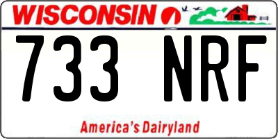 WI license plate 733NRF