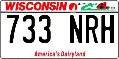 WI license plate 733NRH