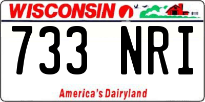 WI license plate 733NRI