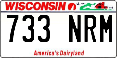 WI license plate 733NRM