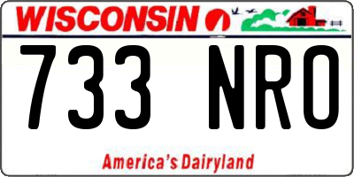 WI license plate 733NRO
