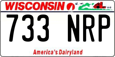 WI license plate 733NRP