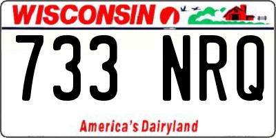 WI license plate 733NRQ