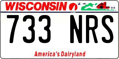 WI license plate 733NRS
