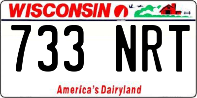 WI license plate 733NRT