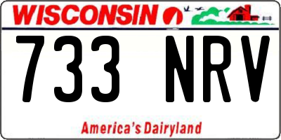 WI license plate 733NRV