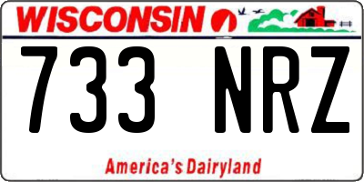 WI license plate 733NRZ