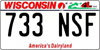 WI license plate 733NSF