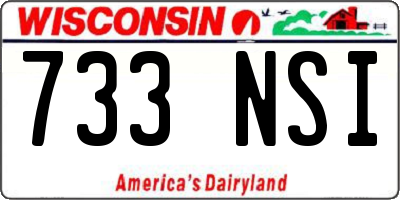 WI license plate 733NSI