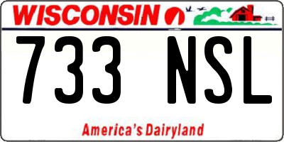 WI license plate 733NSL
