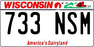 WI license plate 733NSM