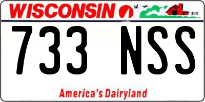 WI license plate 733NSS