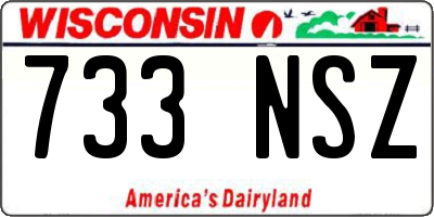 WI license plate 733NSZ