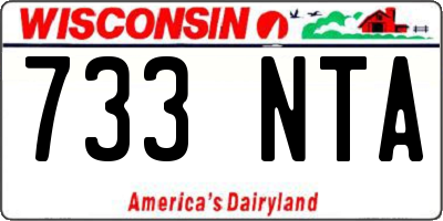 WI license plate 733NTA