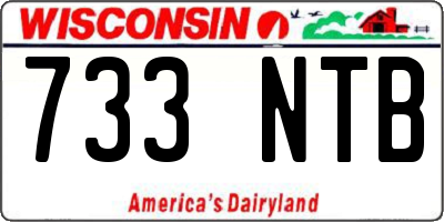 WI license plate 733NTB