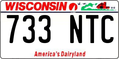 WI license plate 733NTC