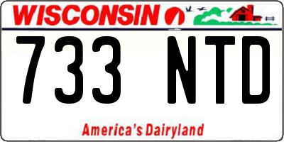 WI license plate 733NTD