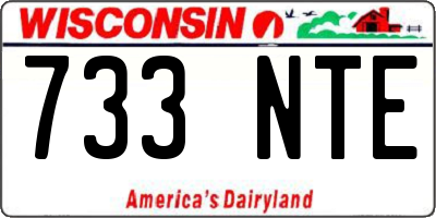 WI license plate 733NTE