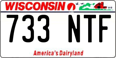 WI license plate 733NTF