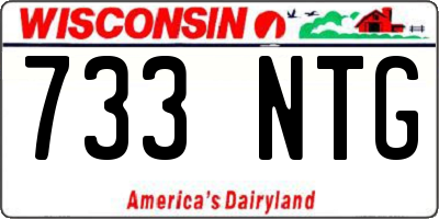 WI license plate 733NTG