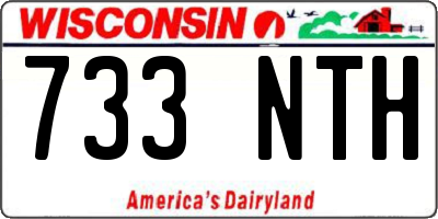 WI license plate 733NTH
