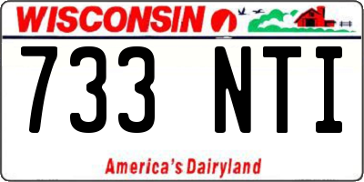 WI license plate 733NTI