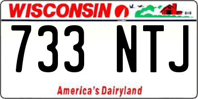 WI license plate 733NTJ