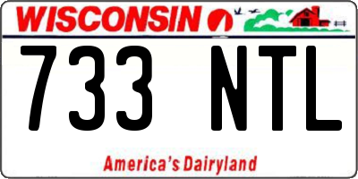 WI license plate 733NTL
