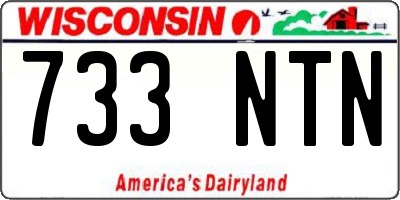 WI license plate 733NTN